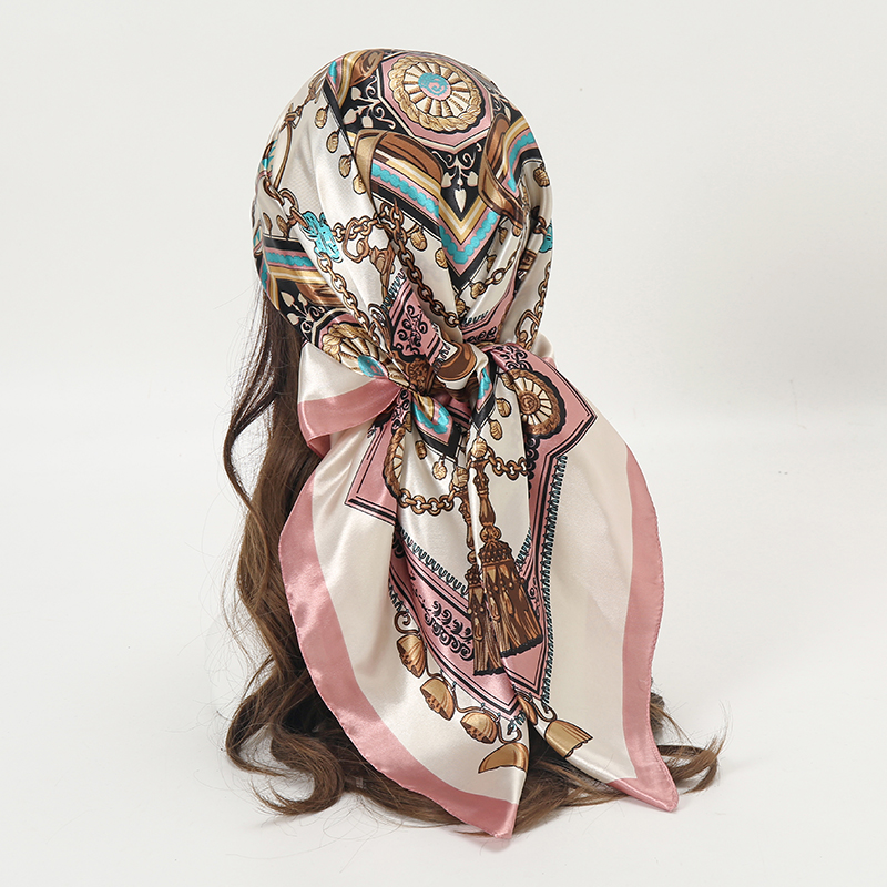 Women Accessories Chain - Pañuelo Cuadrado de Satén para Mujer,