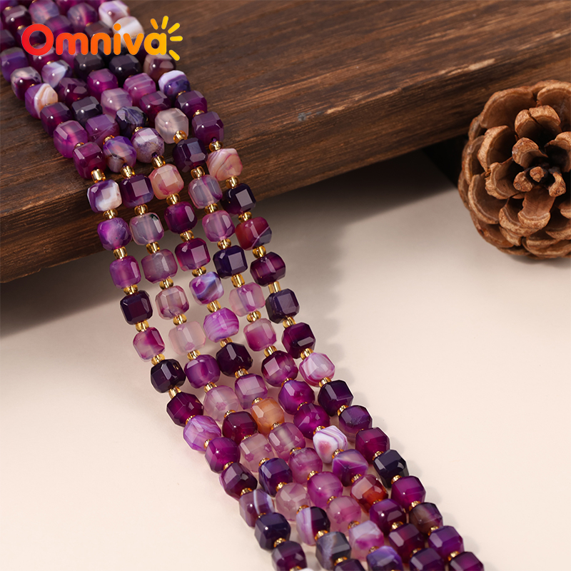 Women Accessories In Wholesale - Piedra de ágata de línea púrpura,
