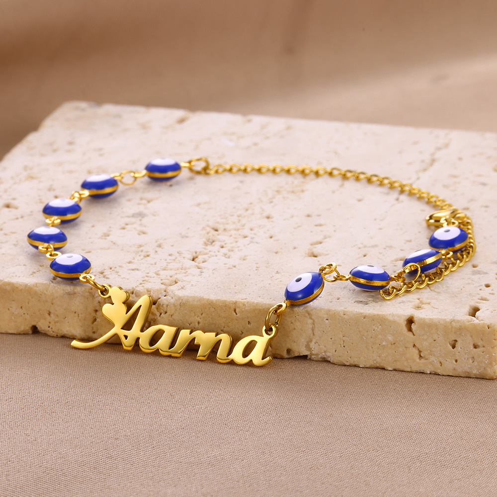 Evil Eye Bracelet - Pulseras personalizadas con nombre y ojo