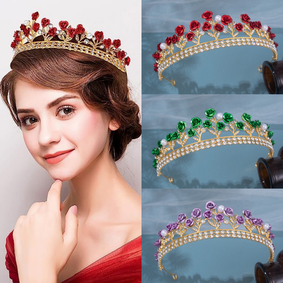 Women Accessories For Wedding - Corona de Novia de Cerámica Estilo