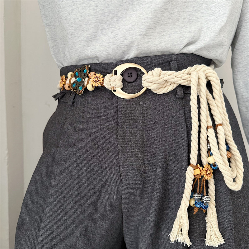 Nuevo Cinturón Tejido a Mano d - Women Accessories Chain reseña y precio