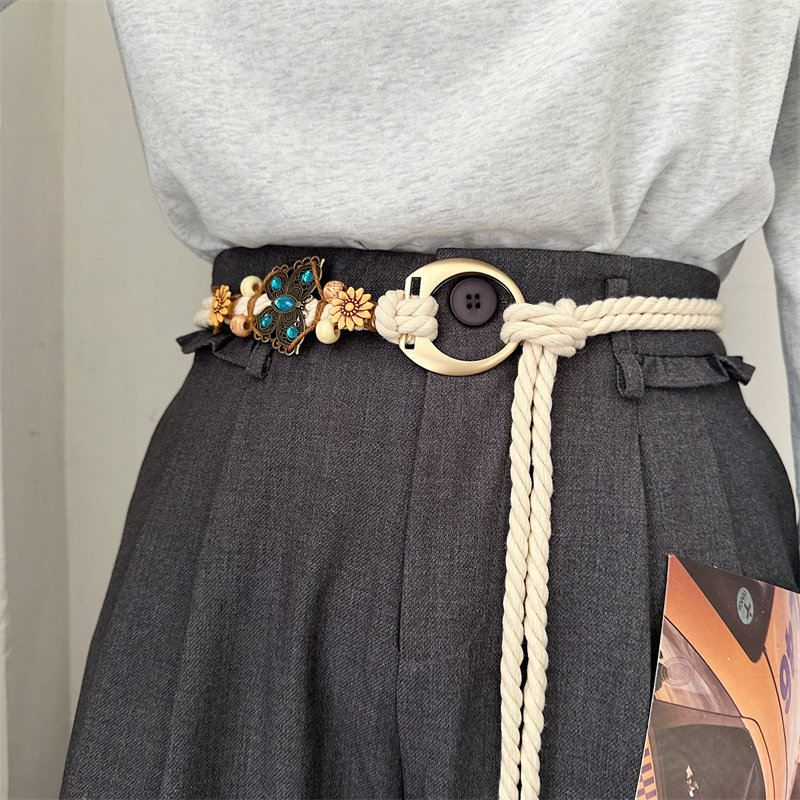 Nuevo Cinturón Tejido a Mano d - Women Accessories Chain reseña y precio
