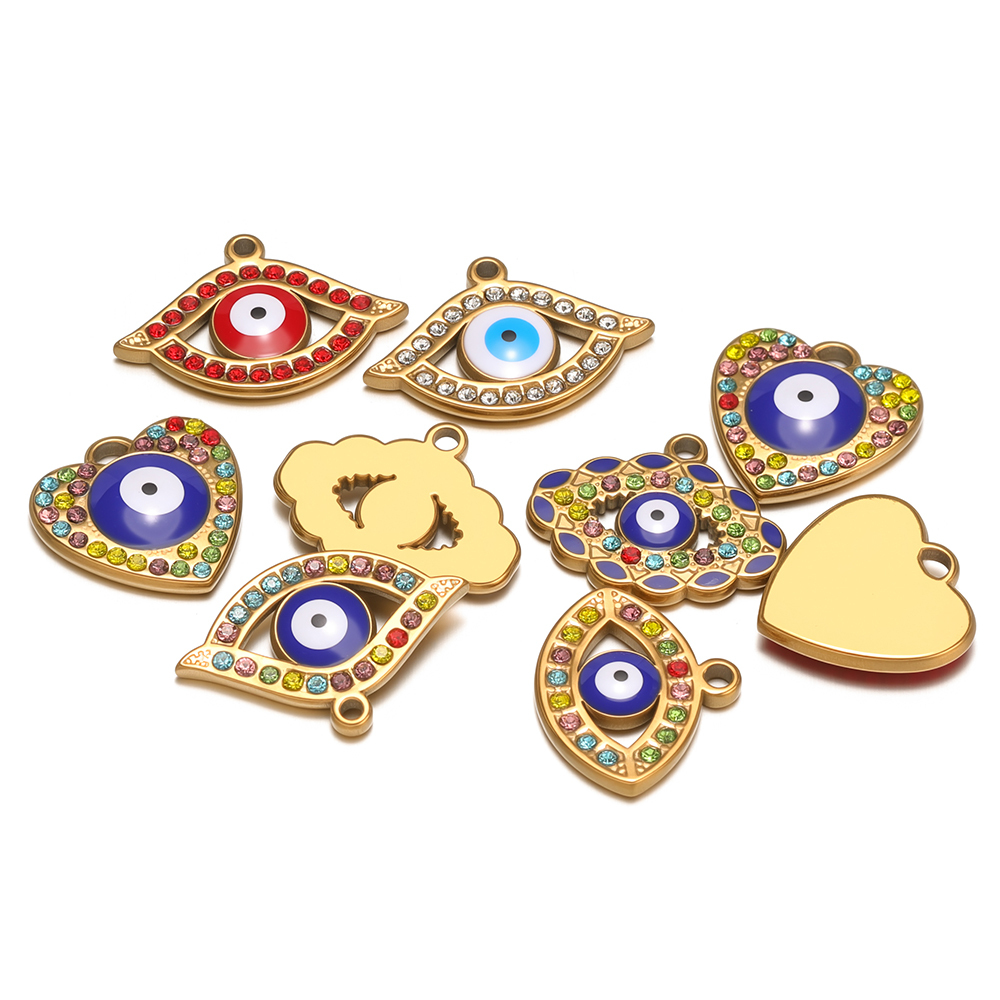 4 Piezas de Dijes de Acero Ino - Evil Eye Bracelet reseña y precio