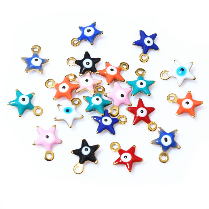 20 Uds. 10x8,5mm esmalte ojos  - Evil Eye Bracelet reseña y precio