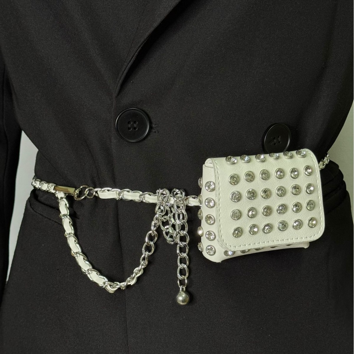 Mini riñonera con remaches a l - Women'S Jeans Accessories Chain reseña y precio