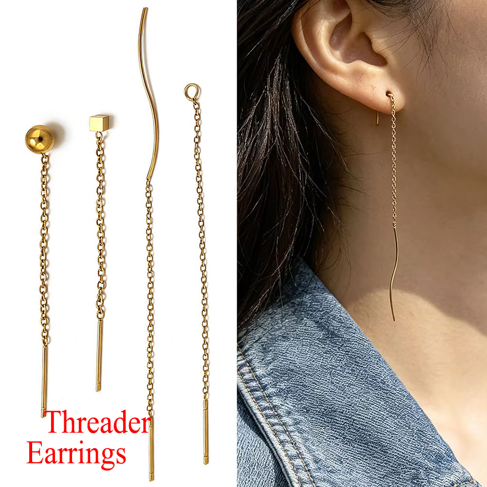 10 Piezas de Aretes Largos de  - Women Accessories Chain reseña y precio