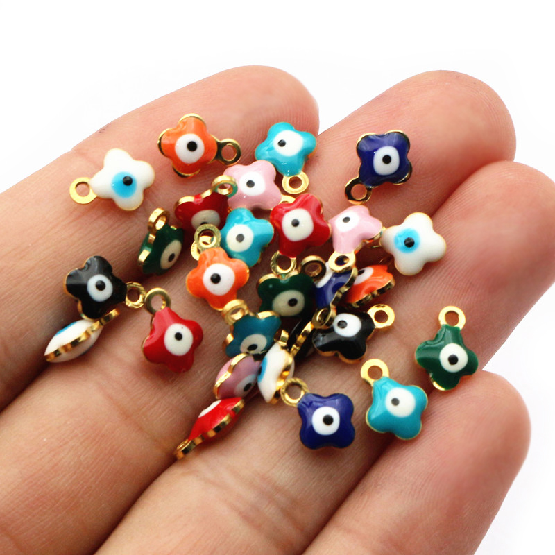 20 piezas de dijes esmaltados  - Evil Eye Bracelet reseña y precio