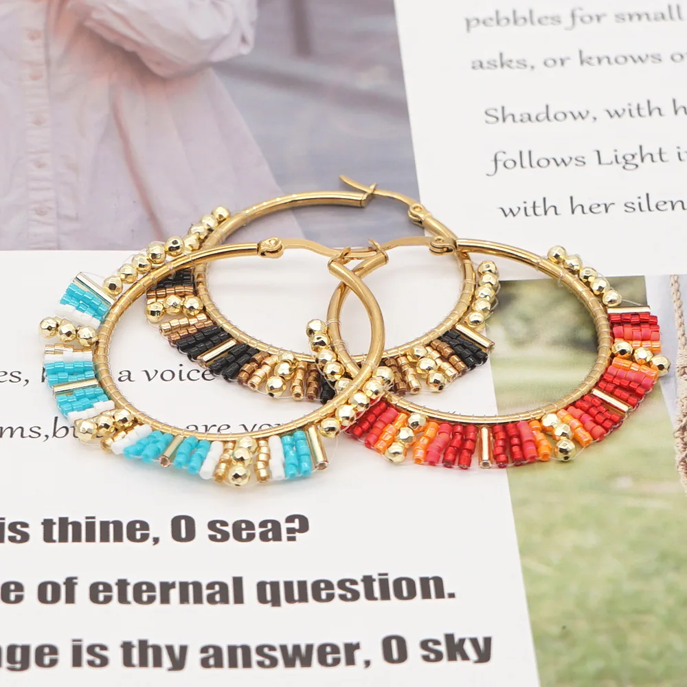 Pendientes de círculo grande p - Tassel Earrings Boho reseña y precio