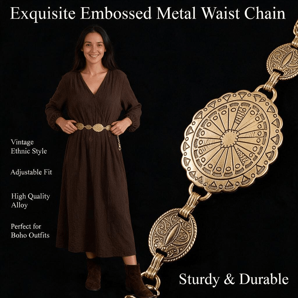 Cinturón de Cadena con Conchos - Women'S Jeans Accessories Chain reseña y precio