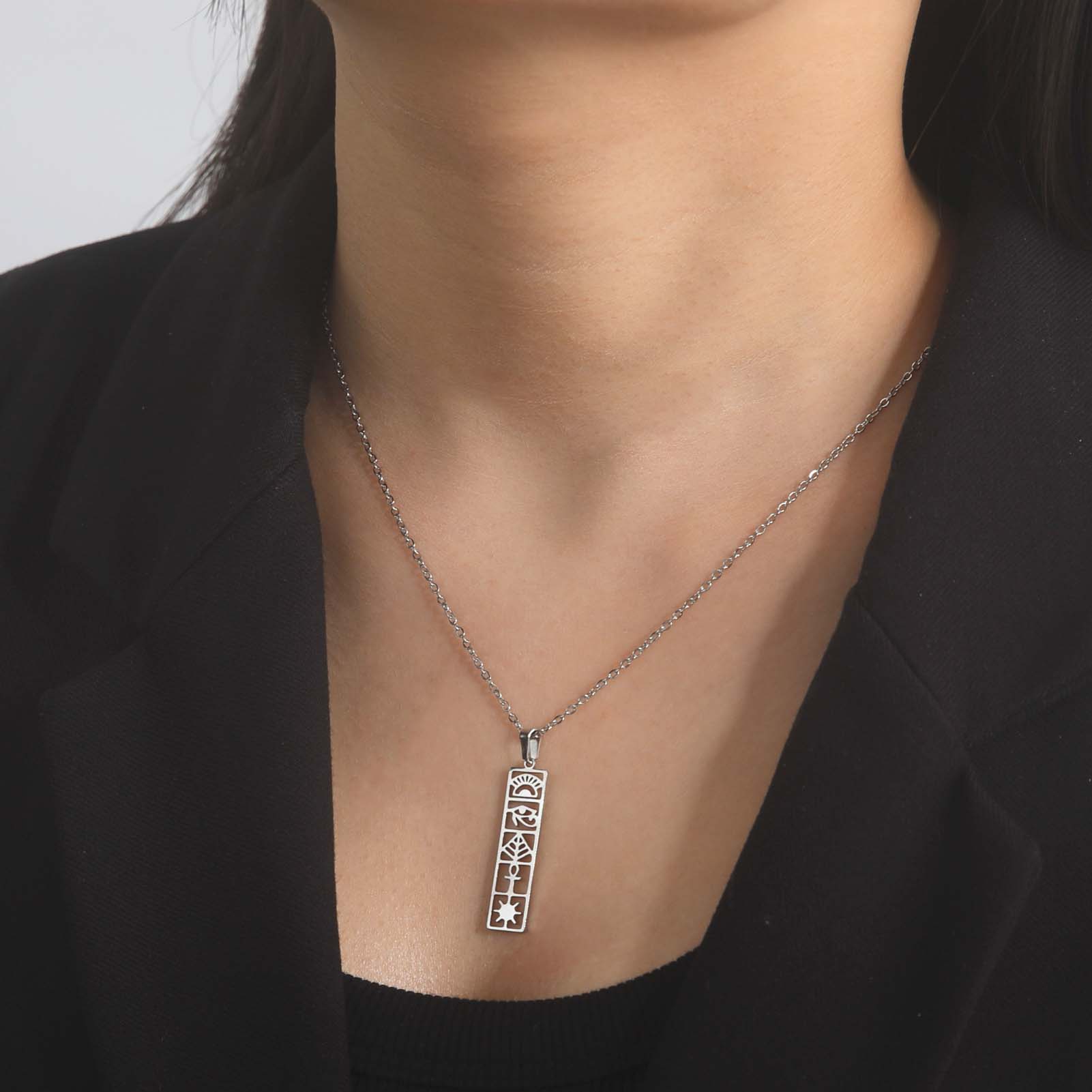 Skyrim-collar de jeroglíficos  - Women Accessories Egypt reseña y precio