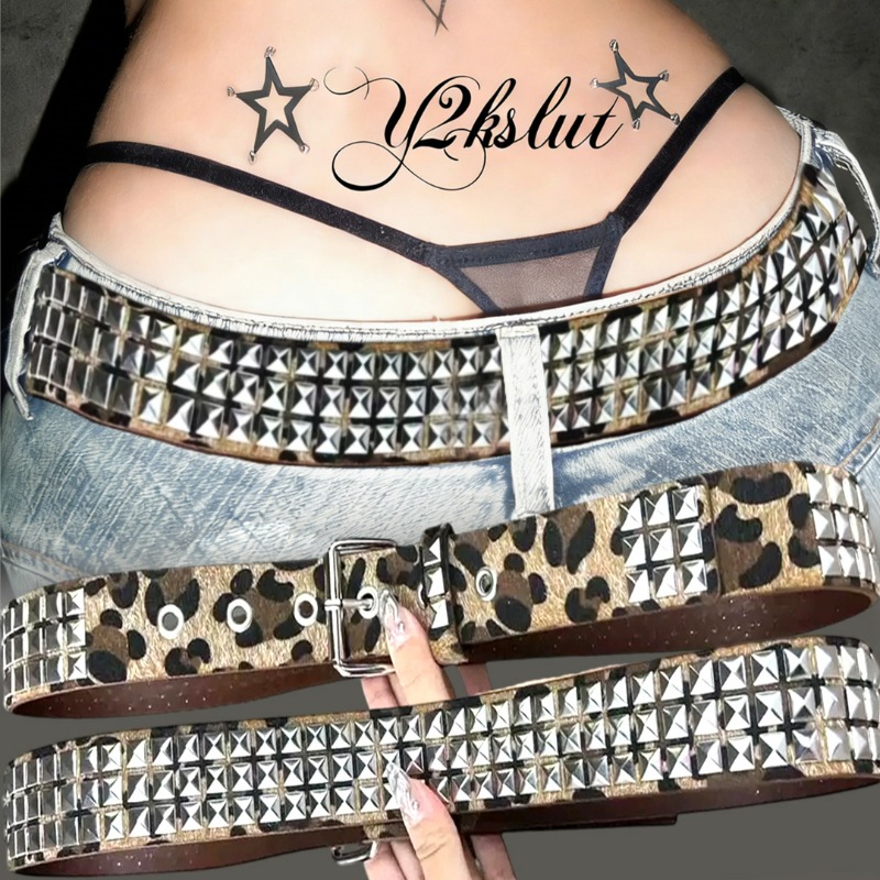 Cinturón Y2K con Remaches de L - Women'S Jeans Accessories Chain reseña y precio