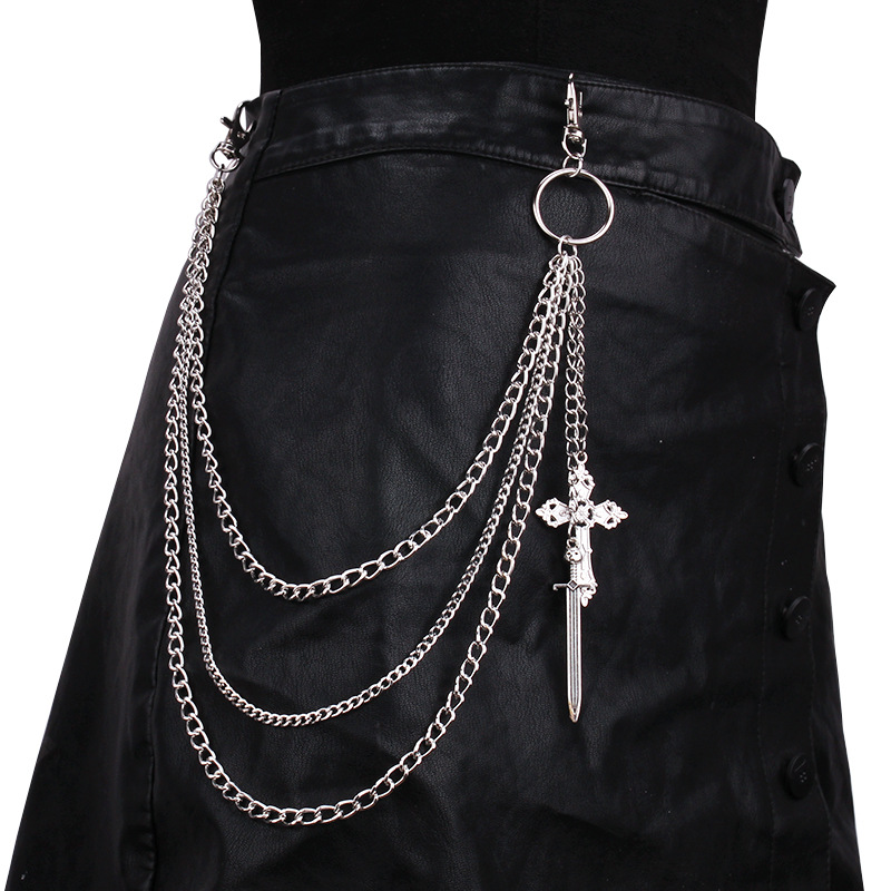 Hip Hop calavera Cruz pantalon - Women'S Jeans Accessories Chain reseña y precio