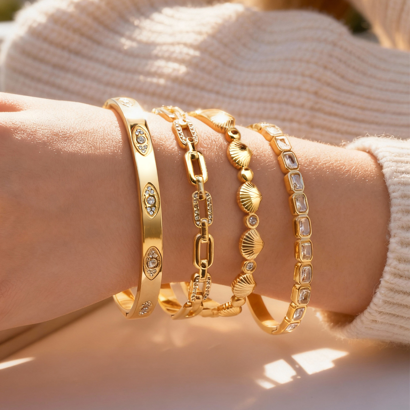 Pulseras de Oro de 14K para Mu - Evil Eye Bracelet reseña y precio
